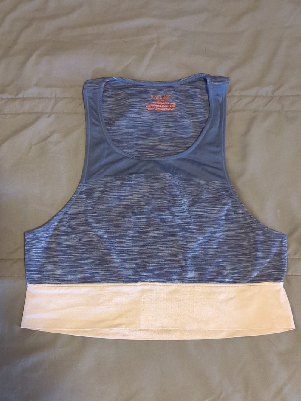 Heathered Blue Cropped Top